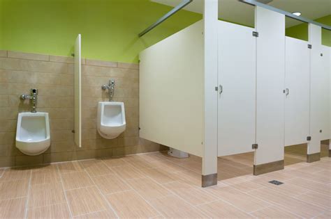 Bathroom stalls and partitions can be arranged in a variety of ways to create restrooms for public schools, churches, commercial buildings, and transit centers. Commercial Bathroom Stalls - What You Need to Know Before ...