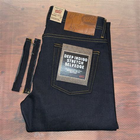 Naked Famous Weird Guy Naked Famous Deep Indigo Stretch Selvedge Grailed