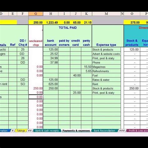 Free Simple Bookkeeping Spreadsheet — Db Dbc