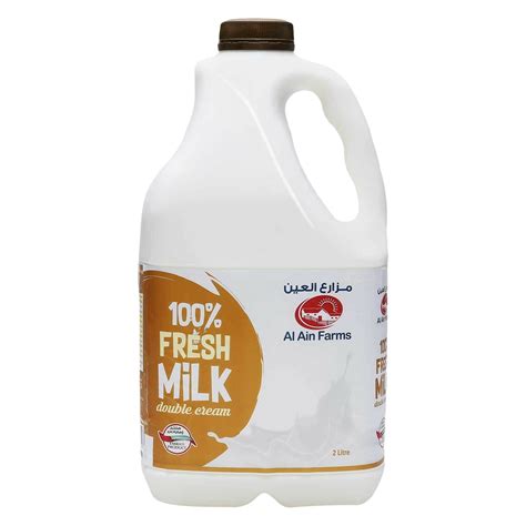 Buy Al Ain Fresh Double Cream Milk 2l Online Shop Fresh Food On
