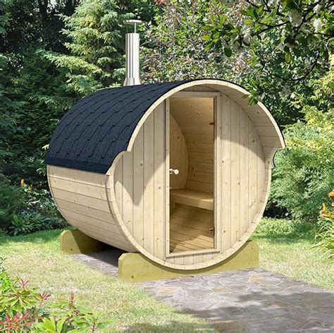 Now You Can Have Your Very Own 4 Person Barrel Sauna For Your Backyard