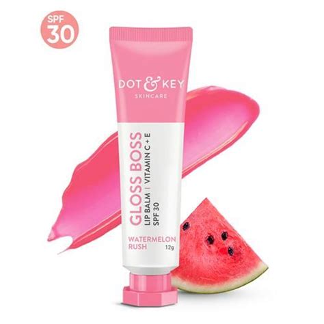 Buy Dot And Key Gloss Boss Lip Balm With Vitamin C E Spf 30 Watermelon Rush For Smooth