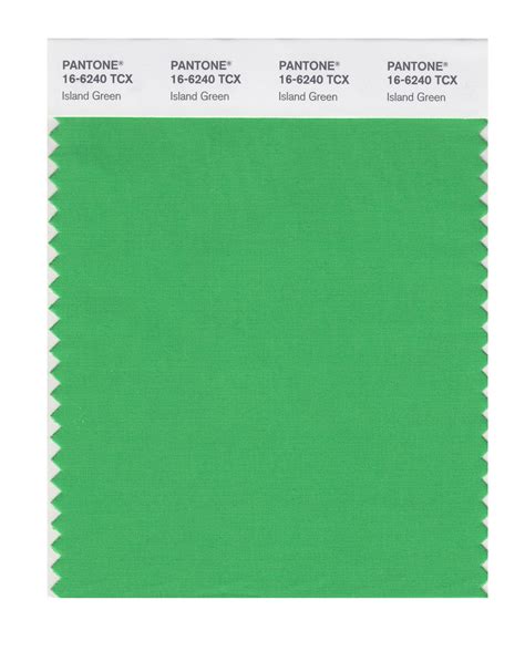 Pantone Smart Color Swatch Card 16 6240 Tcx Island Green Columbia
