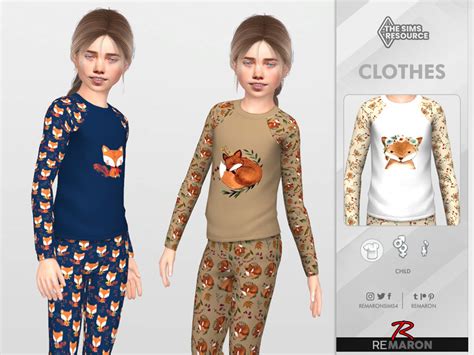 Pj Fox Shirt 02 For Child The Sims 4 Catalog