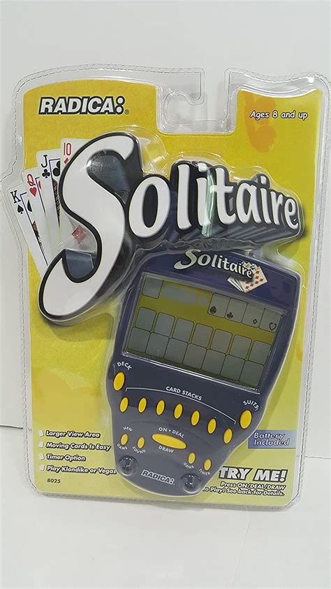 Toys Radica Solitaire Handheld Lighted Game N6062 Tested And Working Games