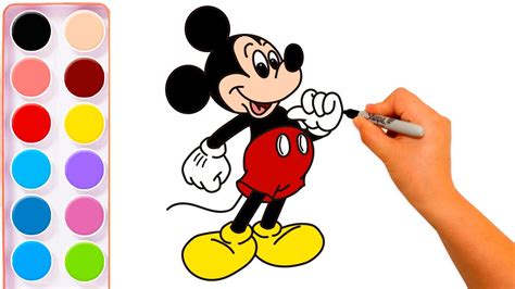 How To Draw Mickey Mouse Cómo Dibujar A Mickey Mouse Paso A Paso Facil
