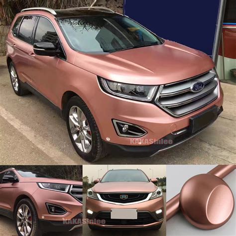 Matte chrome car wrap vinyl. Rose Gold Car Pearl Metal Satin Matte Metallic Chrome ...