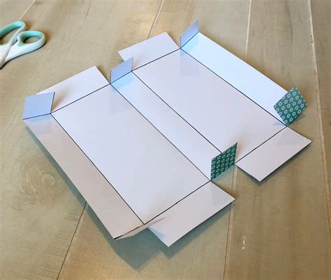 Diy Rectangle Cardstock T Box Paper Box Diy Paper Box Template