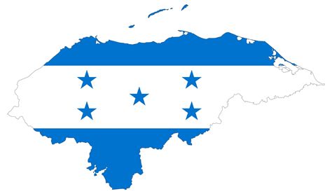 Honduras Bandera De Mapa Mapa De La Bandera De Honduras América