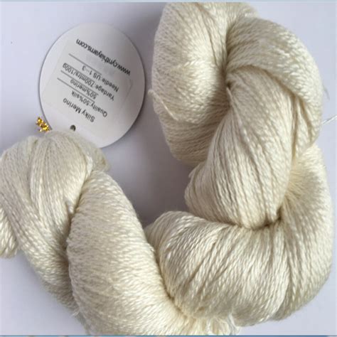 1kglot Undyed Natural 50 Silk 50 Merino Yarn Fingering Yarn Hand