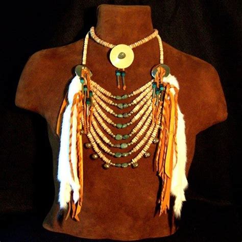 Native American Bone Turquoise Loop Necklace Choker Set American