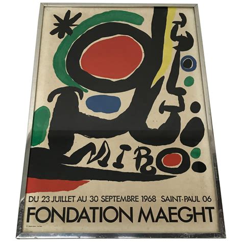 Fondation Maeght Joan Miro Abstract Poster 1968 Paris France At