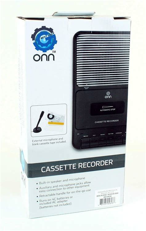 New Onn Portable Cassette Recorder Player Built In Microphne And Speakers 681131056137 Ebay