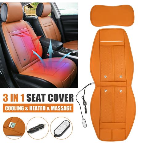 Electric Car Pu Leather Seat Cover Cushion Cooling And Warm Heatedand Massage All Seasons Car Seat