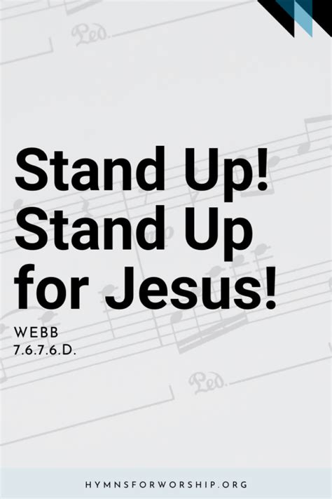 Sdah 618 Stand Up Stand Up For Jesus Hymns For Worship