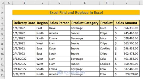How To Find And Replace In Excel Column 6 Ways Exceldemy