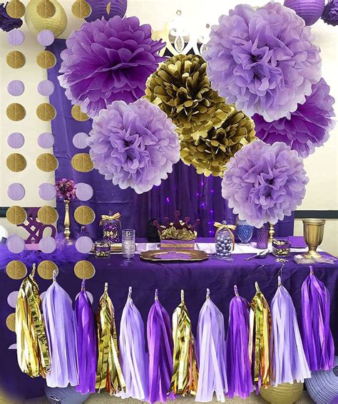 Buy Graduation Decorations 2022 Purple Gold Isu Birthday Decorations