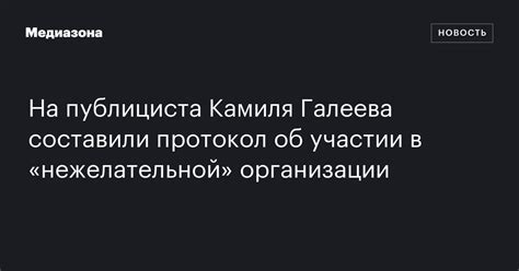 На публициста Камиля Галеева составили протокол об участии в нежелательной организации