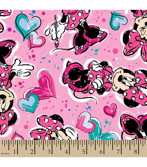Disney® Minnie Mouse Cotton Fabric 43 Paint And Hearts Joann