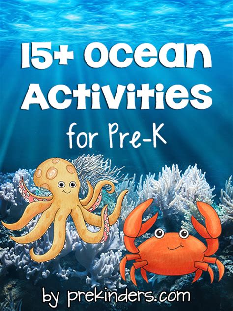 Sea animals flash cards for kindergarten. Ocean Theme - PreKinders