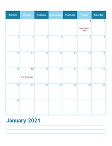 Please note that our 2021 calendar pages are for your personal use only, but you may always invite your friends to visit our website so they may browse our free printables! Printable 2021 Monthly Calendar Templates - CalendarLabs