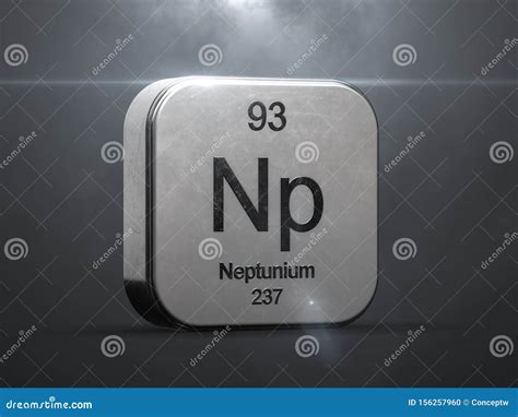 Neptunium Element From The Periodic Table Stock Illustration
