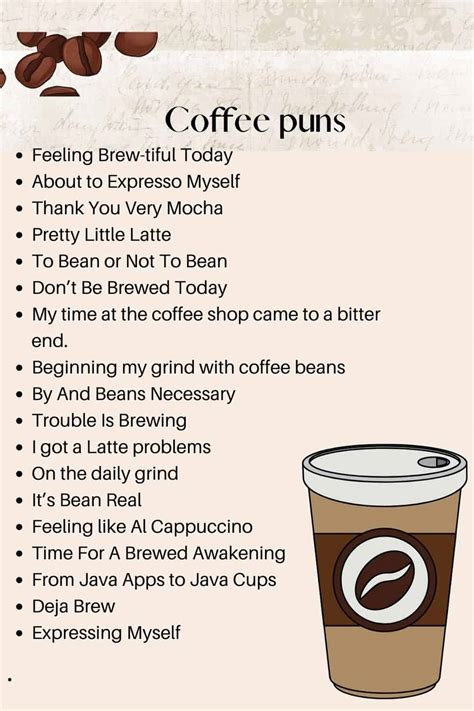 30 Funny Coffee Names And Puns Kids N Clicks