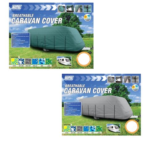 Maypole Superior 4 Ply Waterproof Breathable Full Caravan Cover Green