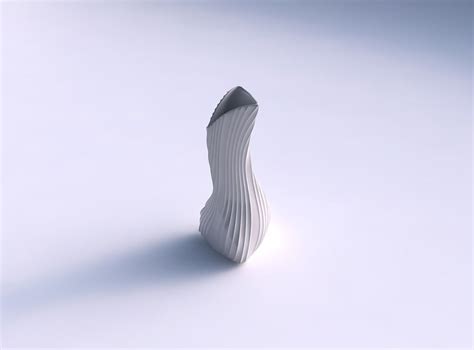Vase Twist Puffy Bent Triangle With Flowing Extruded Lines 3d Model 3d Printable Cgtrader