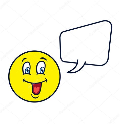 Emoticon With Speech Bubble — Stock Vector © Mhatzapa 81208688