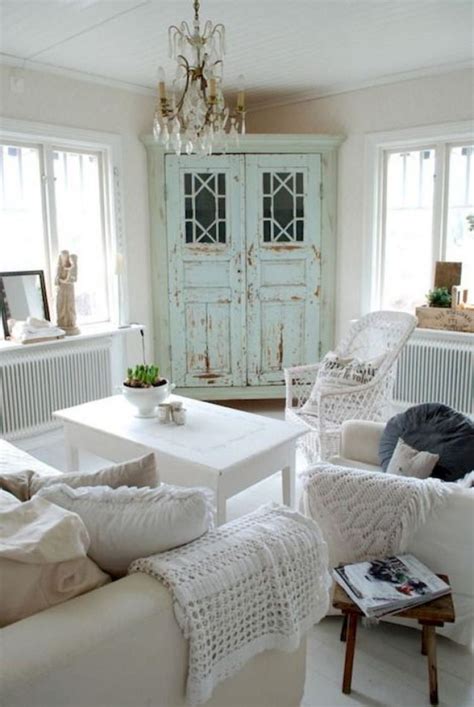 35 Shabby Chic Farmhouse Living Room Design Ideas