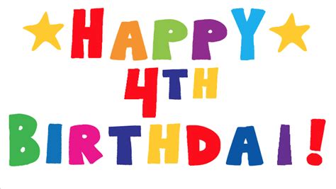 Happy 4th Birthday Clip Art 10 Free Cliparts Download Images On