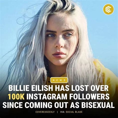 Billie Eilish Lost 100000 Followers After Coming Out Oppahub