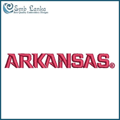 Arkansas Razorbacks Logo 3 Embroidery Design Emblanka