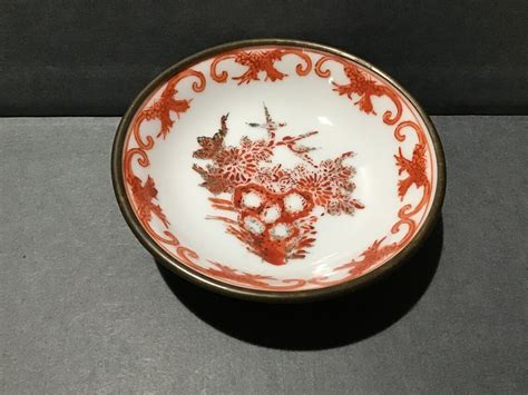Vintage Japanese Porcelain Ware Trinket Bowl Hand Painted Etsy