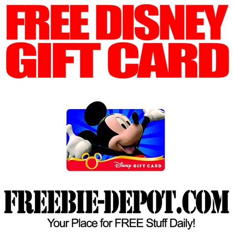 Check spelling or type a new query. FREE $50 Disney Gift Card | Freebie Depot