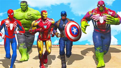Avengers Vs Spider Hulk Spiderman Hulk Iron Man Captain America Vs