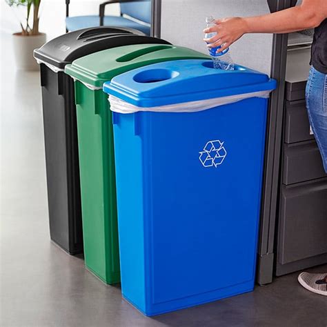 Recycling Bin Trash Can With Lid Garbage Bucket Recycle Bin Containers
