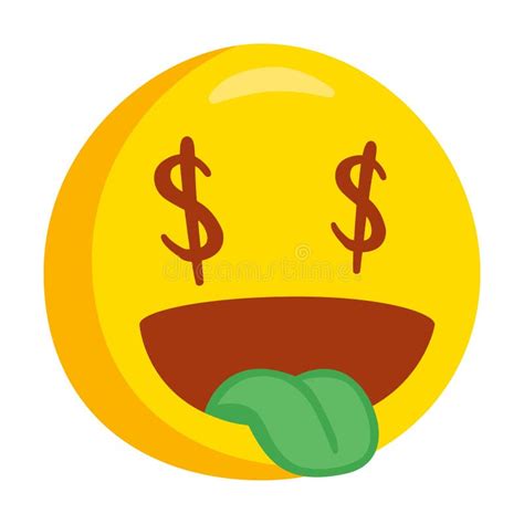 Money Eyes Emoji Icon Illustration Dollar Sign Vector Symbol Emoticon