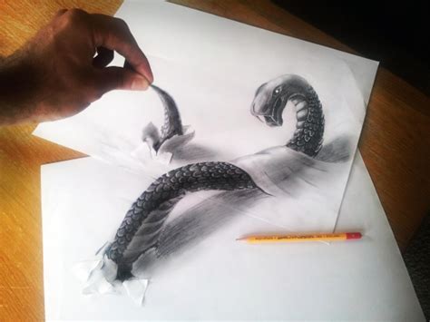11 Fascinating Pencil Drawings Use Multiple Pages To Create 3d Effect