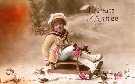 Vintage Postcard ~ Little Girl On Sled Chicks57 Flickr