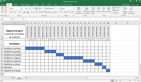 Diagrama Gantt In Excel Smm Medyan