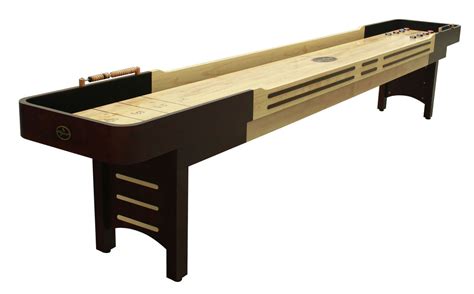 Read my post about shuffleboard bowling arcade game and pick the best shuffleboard bowling table for you. 12' Espresso Playcraft Coventry Shuffleboard Table