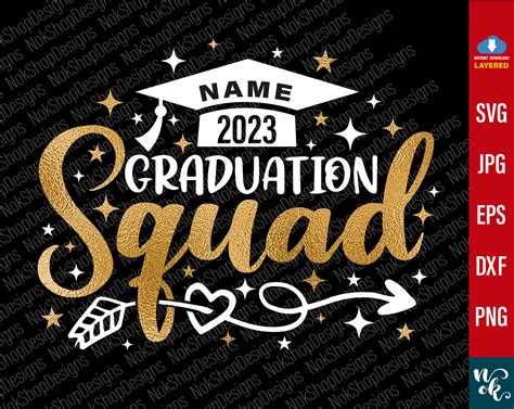 2023 Graduation Squad Svg 2023 Graduate Svg Senior 2023 Svg Etsy Canada