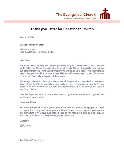 Appreciation Thank You Letter To Guest Speaker At Church
