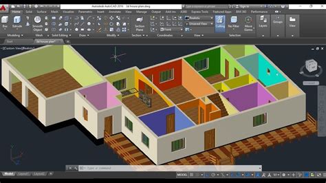 Autocad 3d House Design Part 2 2d Plan To 3d Conversion 2019 Youtube