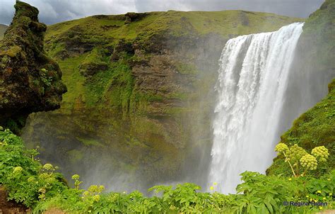 The Beautiful Skógafoss Waterfall In South Iceland And The Legend Of The Treasure Chest