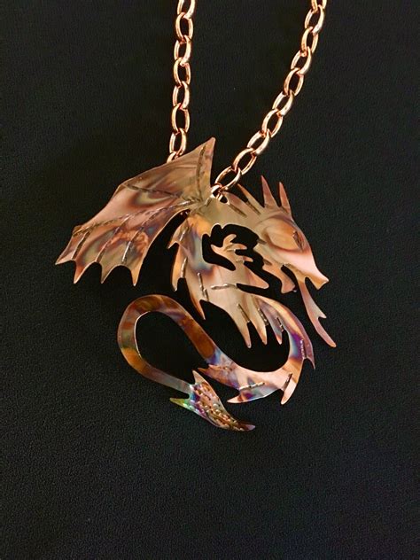 Dragon Necklace Dragon Pendant Dragon Jewelry Fire Dragon Etsy Canada