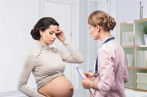 Doctor With Patient Pregnant Woman Stock Photo Image Of Pregnant