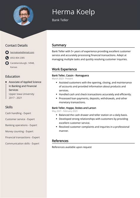 Bank Teller Resume Example (Free Guide)